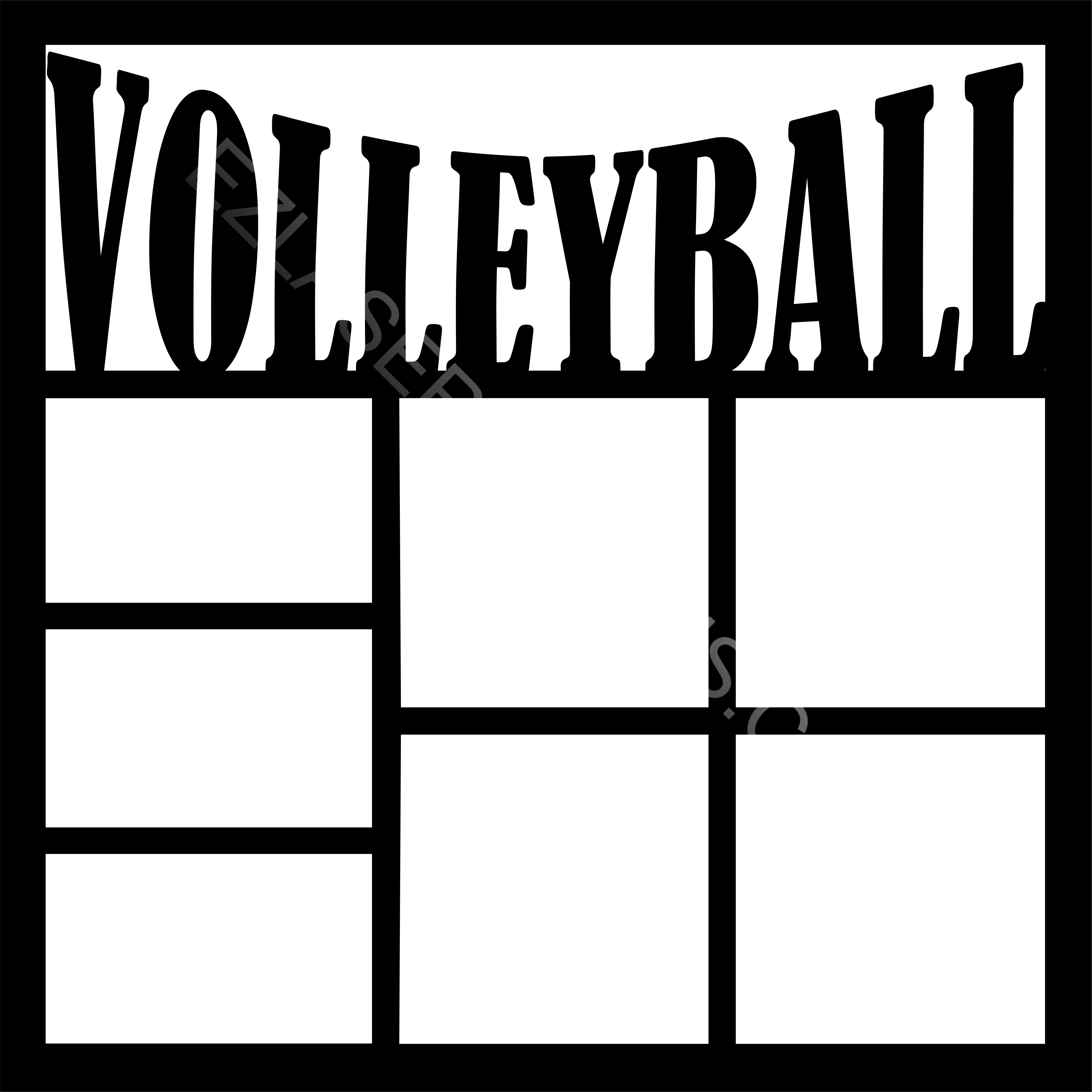 Volleyball Title EZ Laser Designs